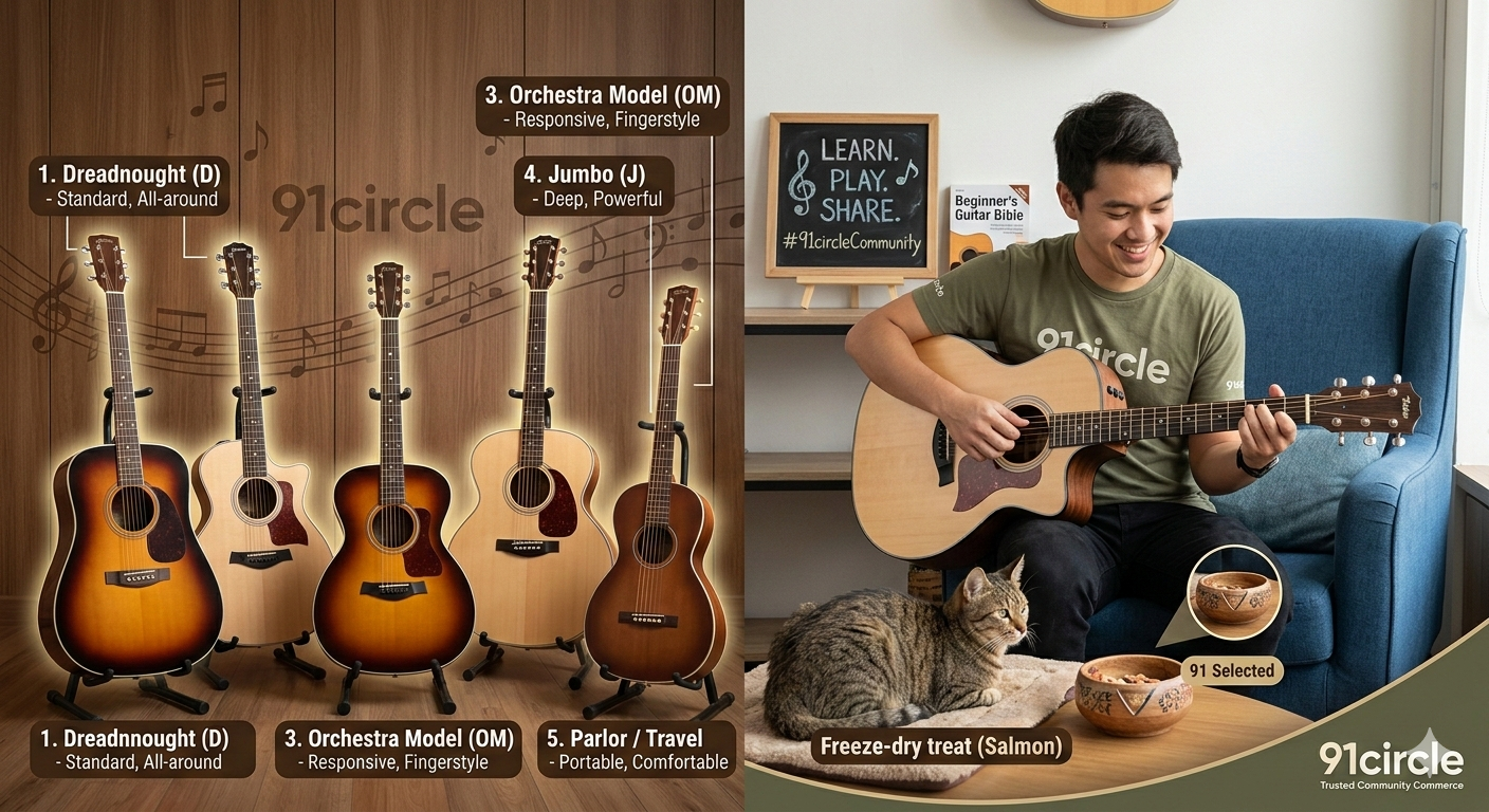 คู่มือเลือกซื้อ "กีตาร์โปร่งตัวแรก" สำหรับมือใหม่: สเปกแบบไหนที่คุ้มค่าและเล่นง่ายที่สุด?