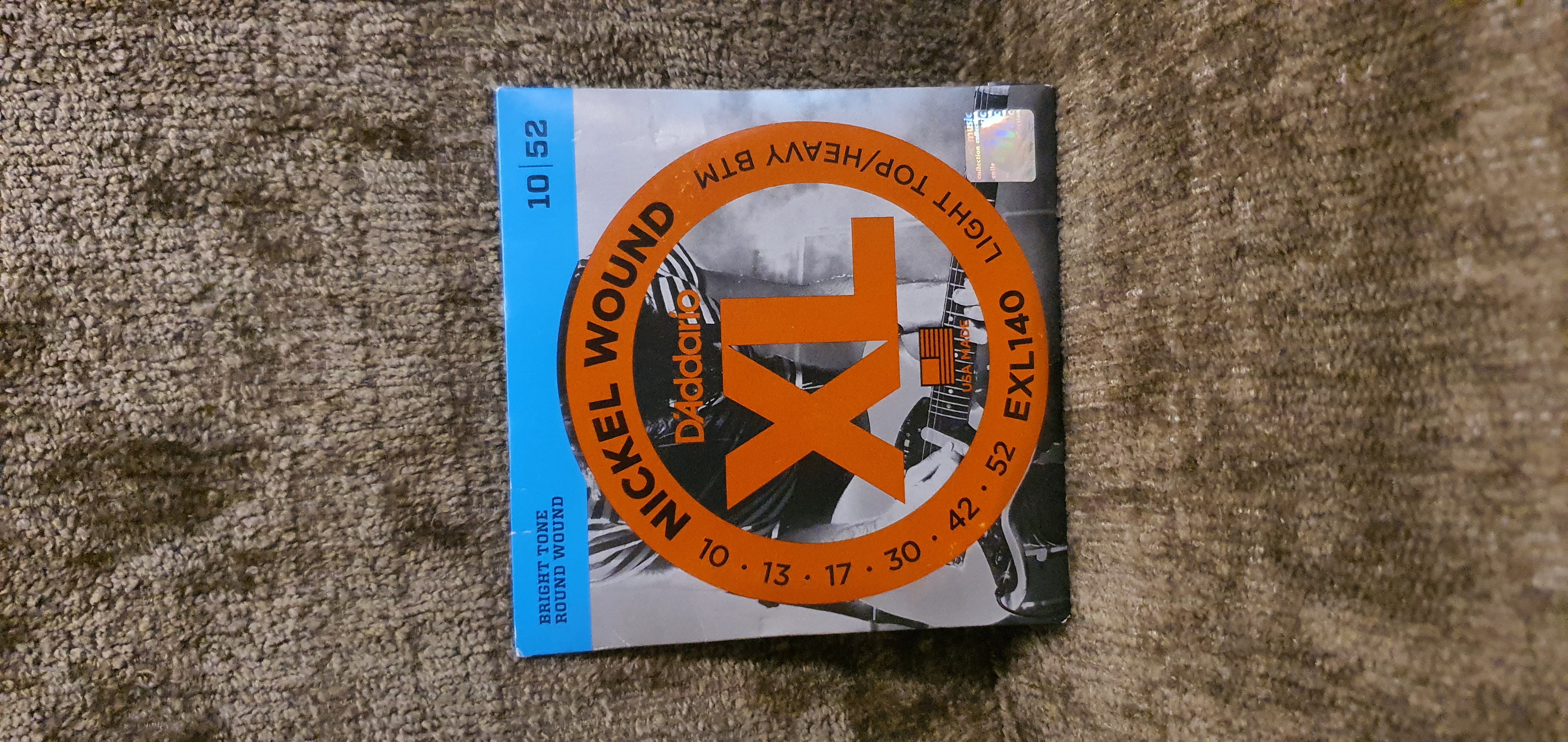 สายกีต้าร์ไฟฟ้า D'Addario Nickel Wound 10/52 EXL140