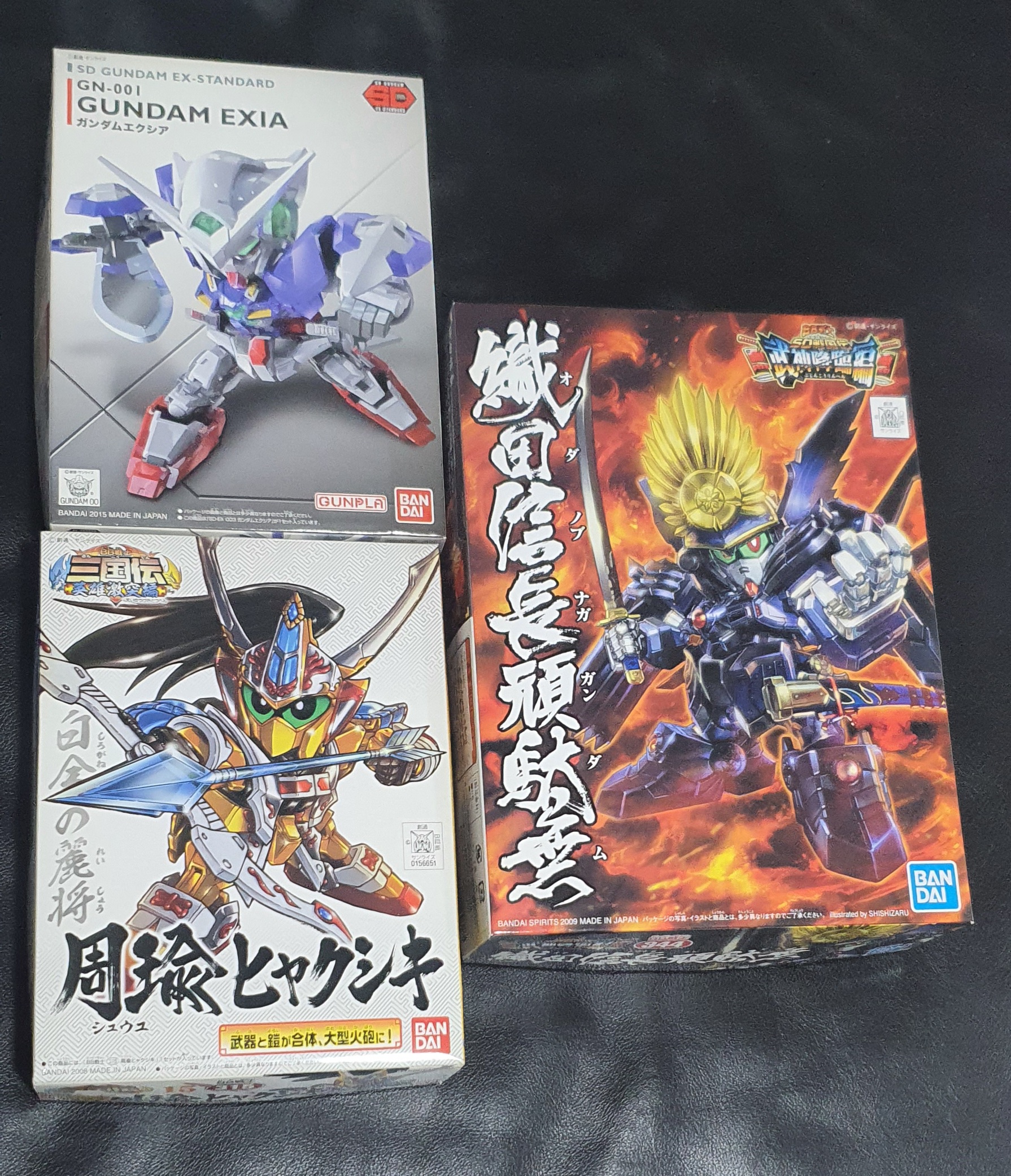 กันดั้ม SD ของแท้ 3 ตัว [ ของใหม่ 2 ตัว / ต่อแล้ว 1 ตัว ] สามก๊ก , EXIA By BANDAI